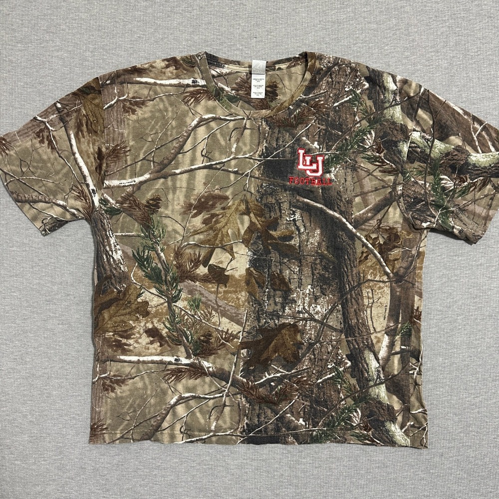 Code‎ V Realtree AP Camo LU Football Embroidered Graphic Tee Shirt Mens 2XL